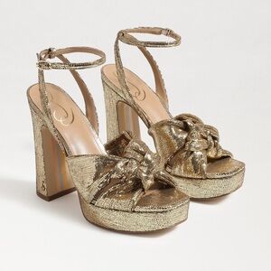 Sam Edelman Gold Platform Heels